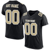 Maxcorners Custom Black Vegas Gold-White Mesh Authentic Football Jersey LM2605