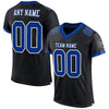 Maxcorners Custom Black Royal-White Mesh Authentic Classic Football Jersey LM2605