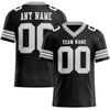 Maxcorners Custom Black White-Gray Authentic Football Jersey LM2605