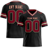 Maxcorners Custom Black Crimson-City Cream Authentic Football Jersey LM2605