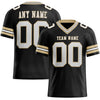 Maxcorners Custom Black White-Vegas Gold Authentic Football Jersey LM2605