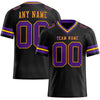 Maxcorners Custom Black Purple-Gold Authentic Football Jersey LM2605