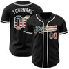 Maxcorners Custom Royal White-Red 3D Patriotic American Flag Premium Baseball Jersey LM0210