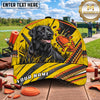 Maxcorners Yellow Labrador Clay Target Shotgun Trap Shooting Personalized Name 3D Cap