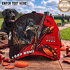 Maxcorners Red Black Labrador Shotgun Clay Target Trap Shooting Personalized Name 3D Cap