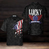 Maxcorners Black Bowling American Flag Pattern Hawaiian Shirt