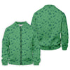 Maxcorners Dark Green Golf Items Seamless Pattern St. Patrick’s Day Shamrock Golf Shirt, Golf Shirts For Men
