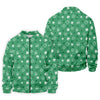 Maxcorners Leprechaun Hat Shamrock Beer Seamless Pattern St. Patrick’s Day Golf Shirt, Polo Shirts For Men, Golf Shirts For Men