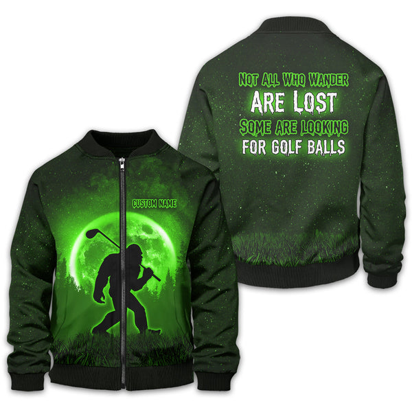 Maxcorners Not All Who Wander Are Lost Bigfoot Custom Golf Shirt, Personalized Golf Shirt, Funny Golf Polo Shirt