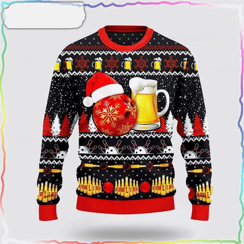 Maxcorners Bowling And Beer Lovers 3D Sweater