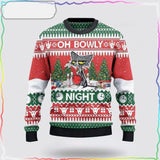 Maxcorners Bowling Oh Bowly Night Grumpy Cat 3D Sweater