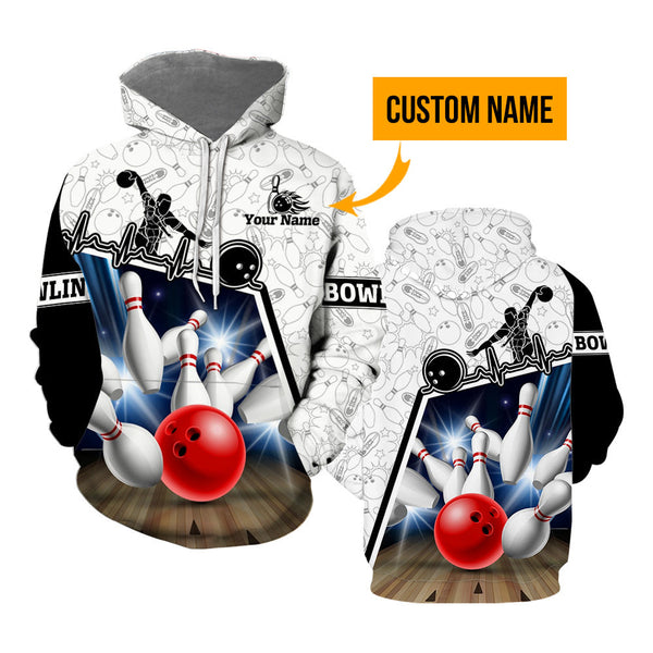 Maxcorners Bowling Rolling Game 3D Custom Name Shirt