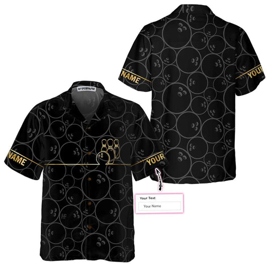 Maxcorners Bowling Pattern And Golden Hawaiian Shirt