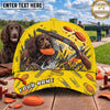 Maxcorners Yellow Shotgun Clay Target Labrador Trap Shooting Personalized Name 3D Cap