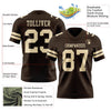 Maxcorners Custom Brown Cream Authentic Football Jersey LM2605