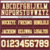 Maxcorners Custom Burgundy White-Gold Authentic Football Jersey LM2605