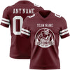 Maxcorners Custom Burgundy White Authentic Football Jersey LM2605