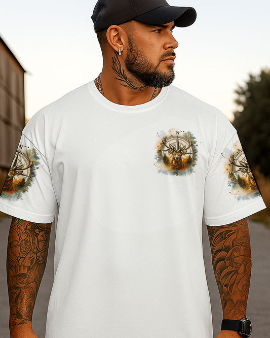 Maxcorners Not All Who Wander Are Lost Deer Compass All Over Print LM1601