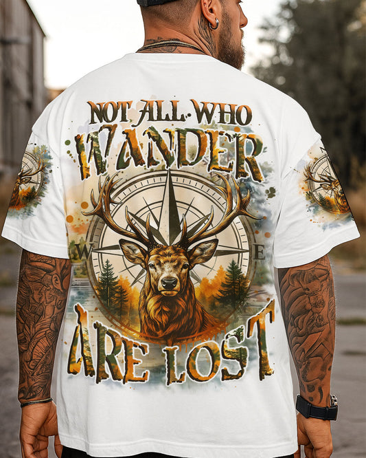 Maxcorners Not All Who Wander Are Lost Deer Compass All Over Print LM1601