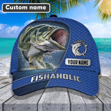 Maxcorners Custom Name Fishing Fishaholic 3D Cap