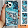 Maxcorners Ethereal Deep Water Waves Design Custom Name Fishing Phone Case