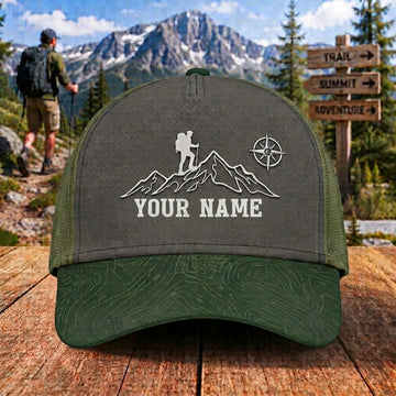 Maxcorners Classic Hiking Personalized Name Cap