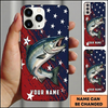 Maxcorners Bold Flag Artwork Custom Name Fishing Phone Case
