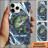 Maxcorners Dynamic Water Ripple Design Custom Name Fishing Phone Case