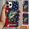 Maxcorners Bold Flag Artwork Custom Name Fishing Phone Case