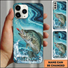 Maxcorners Ethereal Deep Water Waves Design Custom Name Fishing Phone Case