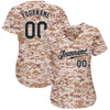 Maxcorners Custom Camo Black-Gray Authentic Salute To Service Baseball Jersey LM2605