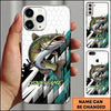 Maxcorners Fishing Phone Case Hexagon Honeycomb Pattern Custom Name Phone Case
