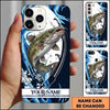 Maxcorners Fishing Phone Case Dynamic Wave Artwork Custom Name Phone Case