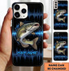 Maxcorners Fishing Phone Case Sound Wave Pattern Custom Name Phone Case