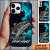 Maxcorners Vibrant Dark Ocean Design Custom Name Fishing Phone Case