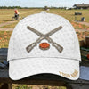 Maxcorners Trap Shooting Black Embossed Clay Pattern Crossed Shotguns Gold Badge Personalized Classic Cap