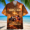 Maxcorners I Am A Simple Man, Like Hot Rods And Believe In Jesus Hawaiian Shirt
