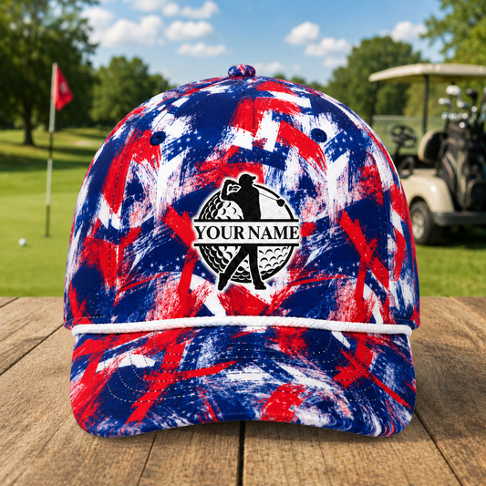Maxcorners Multicolor 3D Golf Personalized Name Cap