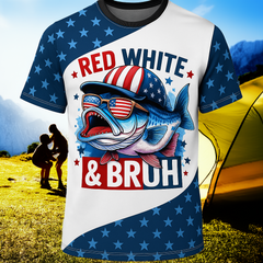 Maxcorners Fishing Shirt, 4th of July, Fishing Shirts for Men, Fishing Long Sleeve Shirt