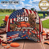 Maxcorners USA 250th Anniversary Labrador Trap Shooting Personalized Name 3D Cap