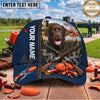 Maxcorners Navy Blue Labrador Shotgun Shells Trap Shooting Personalized Name 3D Cap