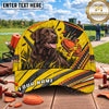 Maxcorners Yellow Labrador Clay Target Shotgun Trap Shooting Personalized Name 3D Cap