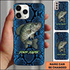Maxcorners Fishing Phone Case Reptile Scale Texture Custom Name Phone Case