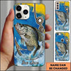 Maxcorners Fishing Phone Case Coastal Brushstroke Design Custom Name Phone Case