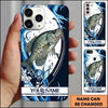 Maxcorners Fishing Phone Case Dynamic Wave Artwork Custom Name Phone Case