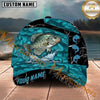 Maxcorners Aqua Lightning Splash Custom Name Fishing Cap