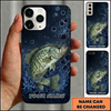 Maxcorners Futuristic Cyber Grid Art Custom Name Fishing Phone Case