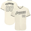 Maxcorners Custom Cream Cream-Black Authentic Baseball Jersey LM2605