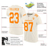 Maxcorners Custom Cream Bay Orange Mesh Authentic Football Jersey LM2605