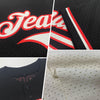 Maxcorners Custom Cream Navy-Gray Mesh Authentic Throwback Baseball Jersey LM2605